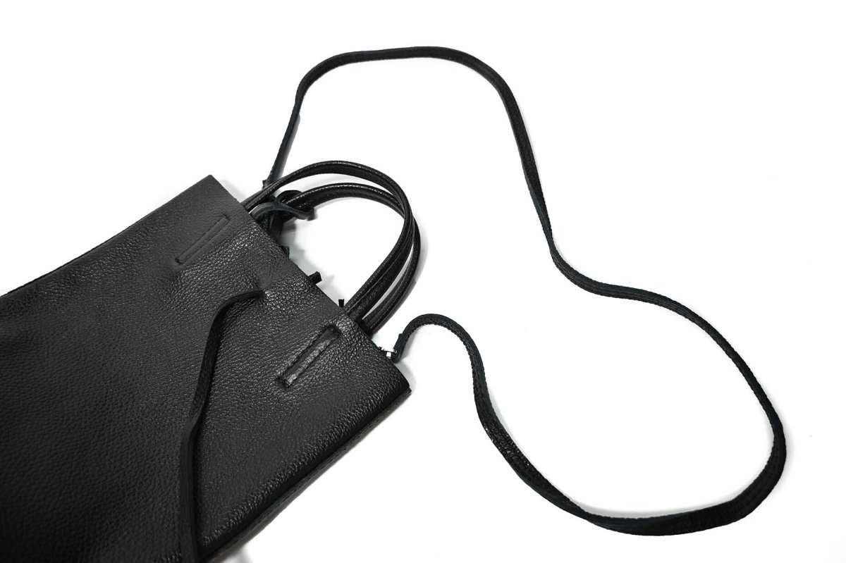 画像3: MARLON FIRENZE Calf Leather Mini Shopper Bag Nero (3)