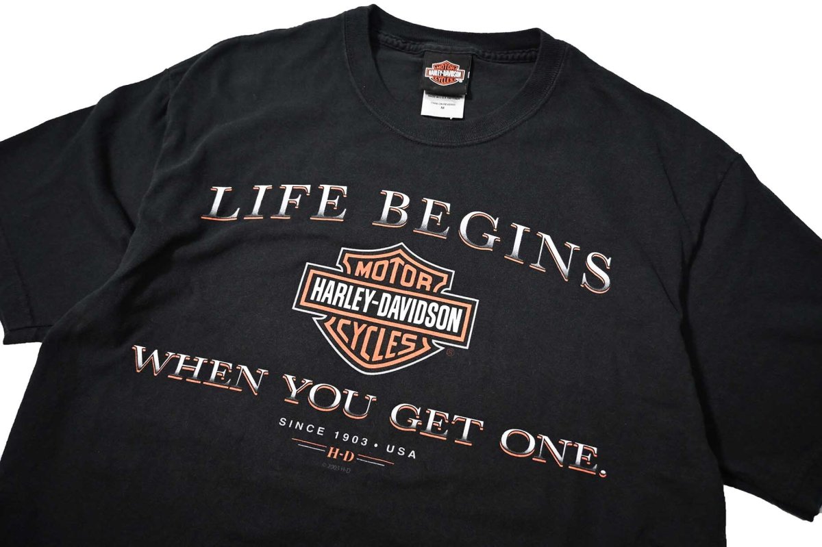 画像2: 00s Used Harley-Davidson Print Tee made in USA (2)