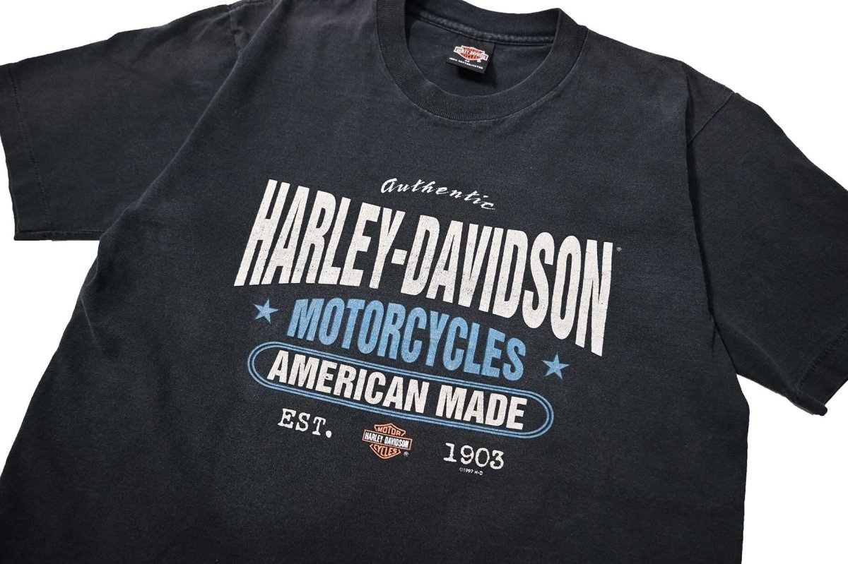 画像2: 90s Used Harley-Davidson Print Tee made in USA (2)