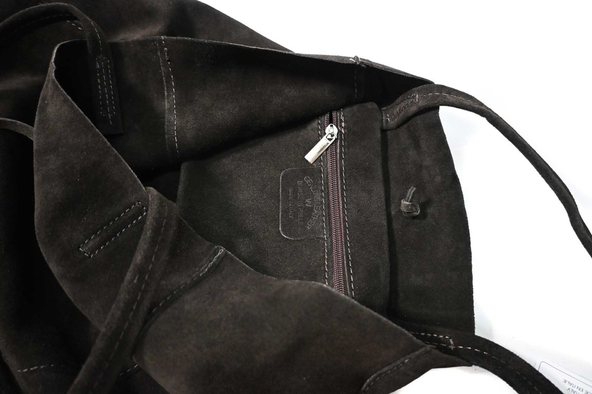 画像3: MARLON FIRENZE Calf Leather Shopper Bag Cioccolato Suede (3)