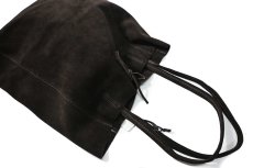 画像2: MARLON FIRENZE Calf Leather Shopper Bag Cioccolato Suede (2)