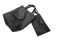 画像2: MARLON FIRENZE Calf Leather Mini Shopper Bag Nero (2)