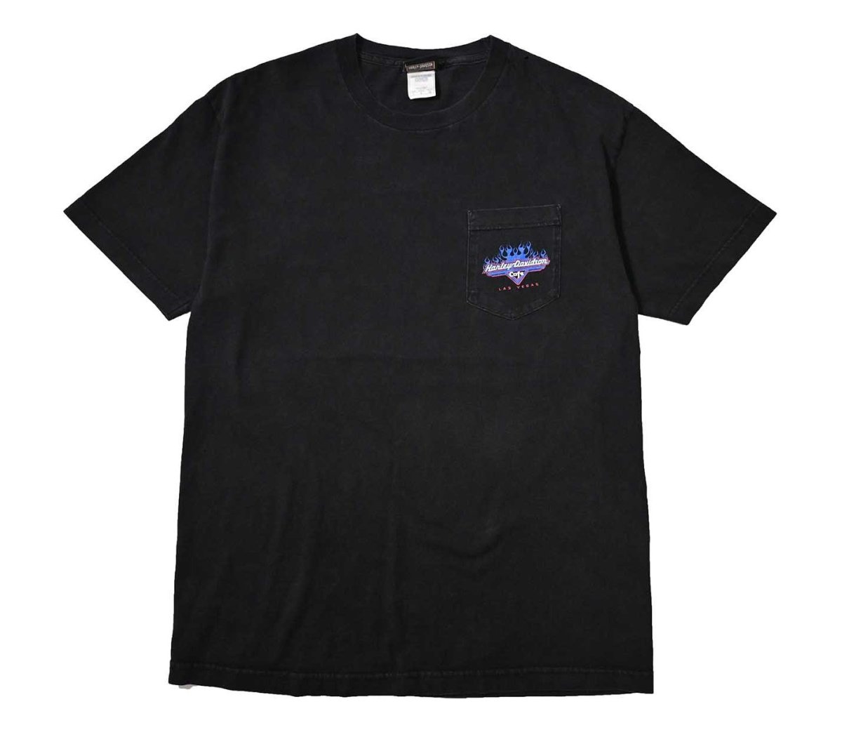 画像1: 00s Harley-Davidson Cafe Print Pocket Tee (1)