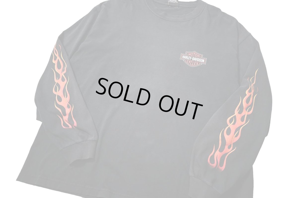 画像2: 00s Used Harley-Davidson L/S Print Tee (2)