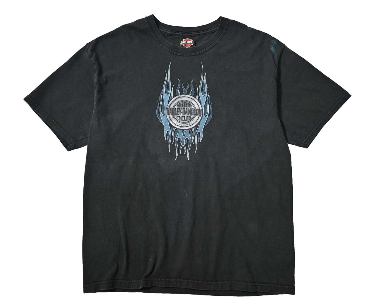 画像1: 00s Used Harley-Davidson Print Tee made in USA (1)
