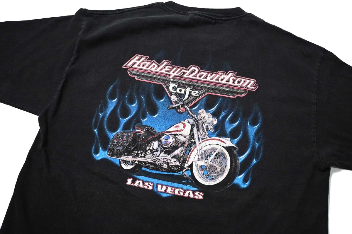 画像4: 00s Harley-Davidson Cafe Print Pocket Tee (4)