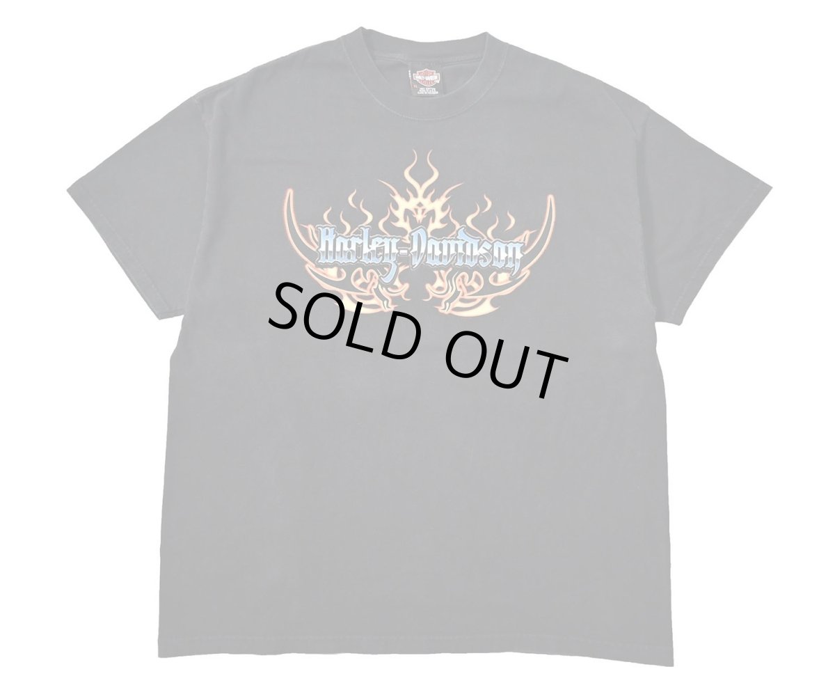 画像1: 00s Used Harley-Davidson Print Tee made in USA (1)