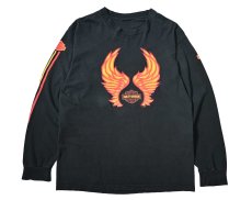 画像1: 00s Used Harley-Davidson L/S Print Tee (1)