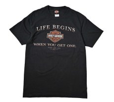 画像1: 00s Used Harley-Davidson Print Tee made in USA (1)