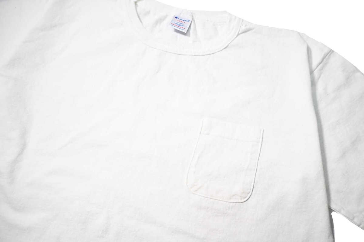 画像2: Deadstock Champion T1011 Heavy Weight S/S Blank Pocket T-Shirt (2)