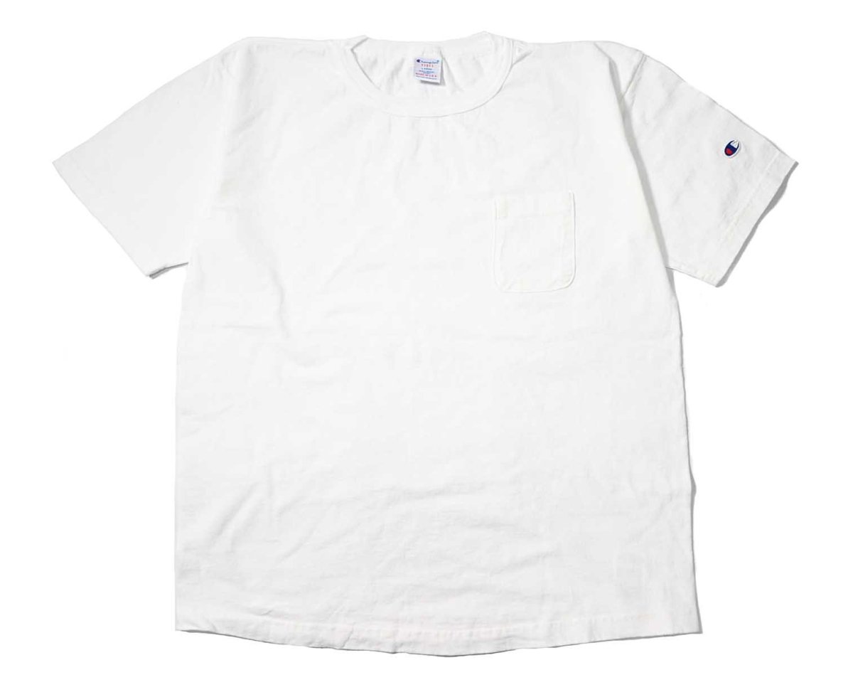 画像1: Deadstock Champion T1011 Heavy Weight S/S Blank Pocket T-Shirt (1)