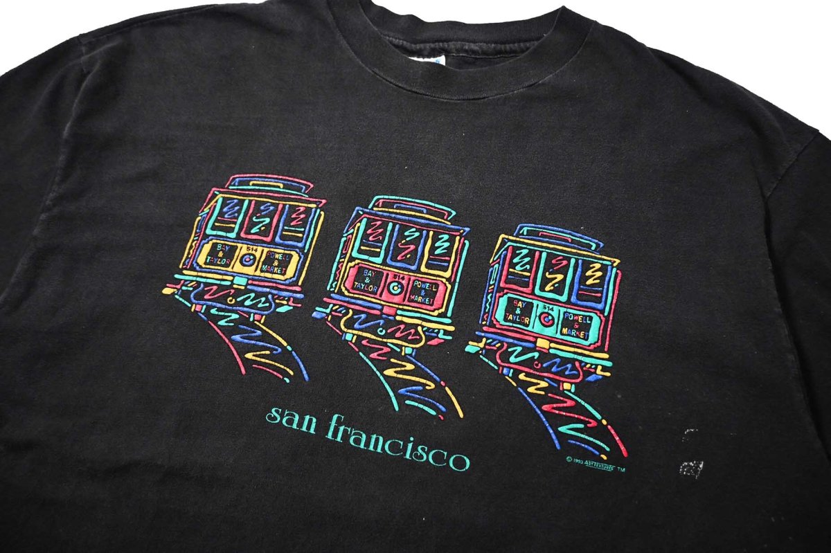 画像2: 90s Used San Francisco Print Tee made in USA (2)