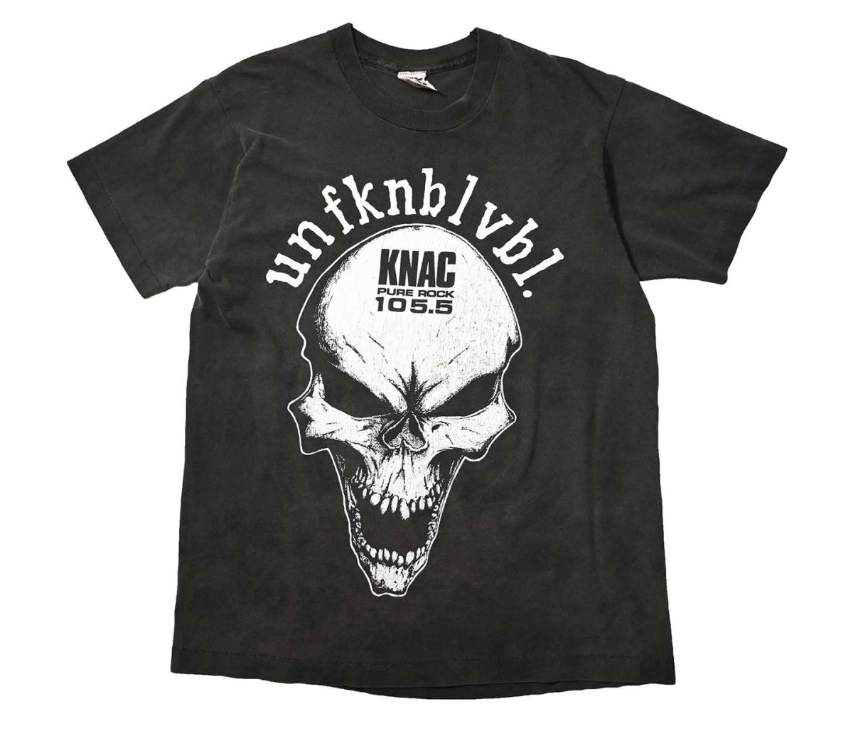 画像1: 90s Used KNAC Pure Rock 105.5 Print Tee made in USA (1)