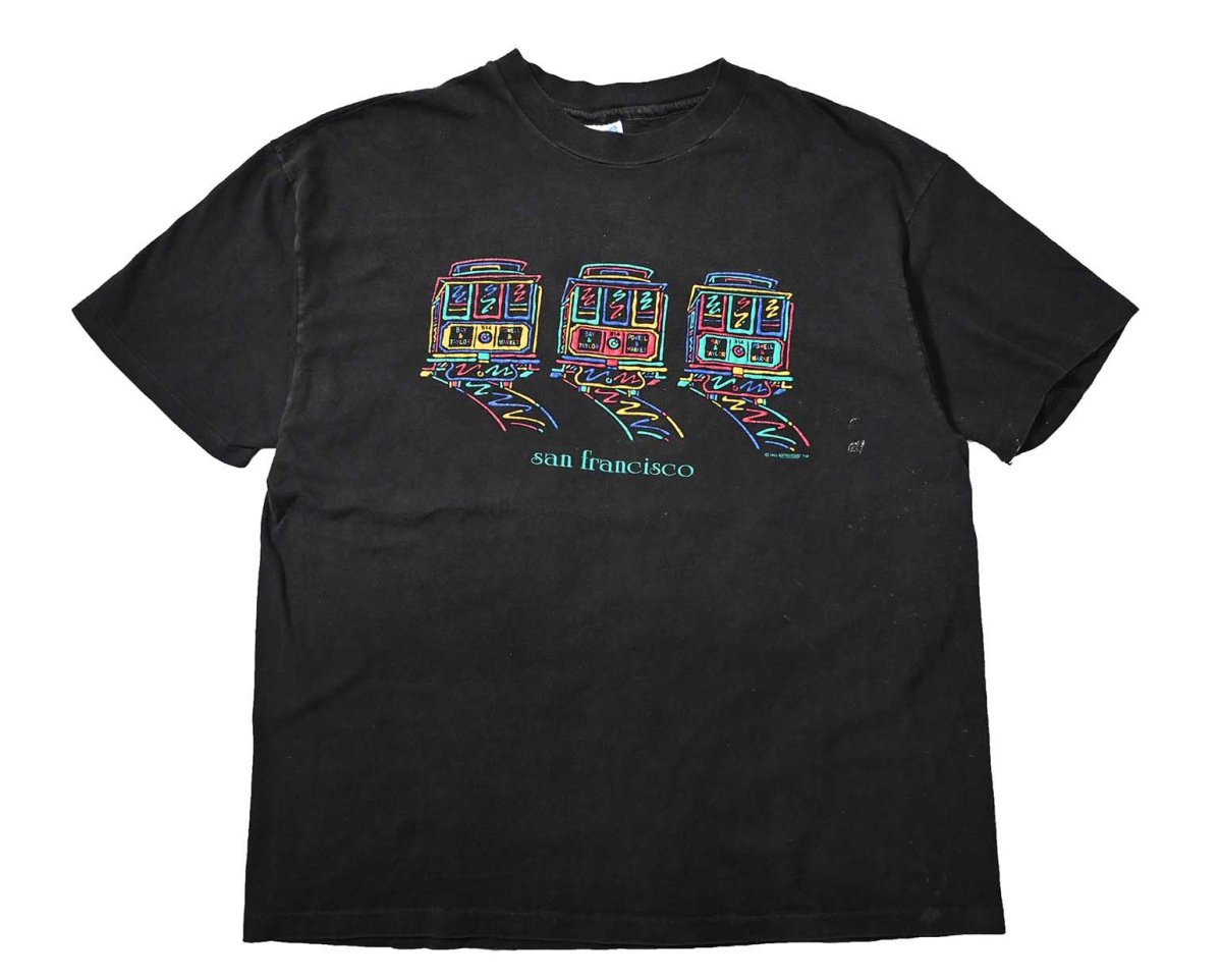 画像1: 90s Used San Francisco Print Tee made in USA (1)