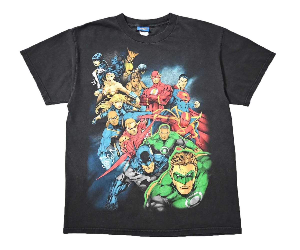 画像1: 00s Used Justice League Print Tee (1)