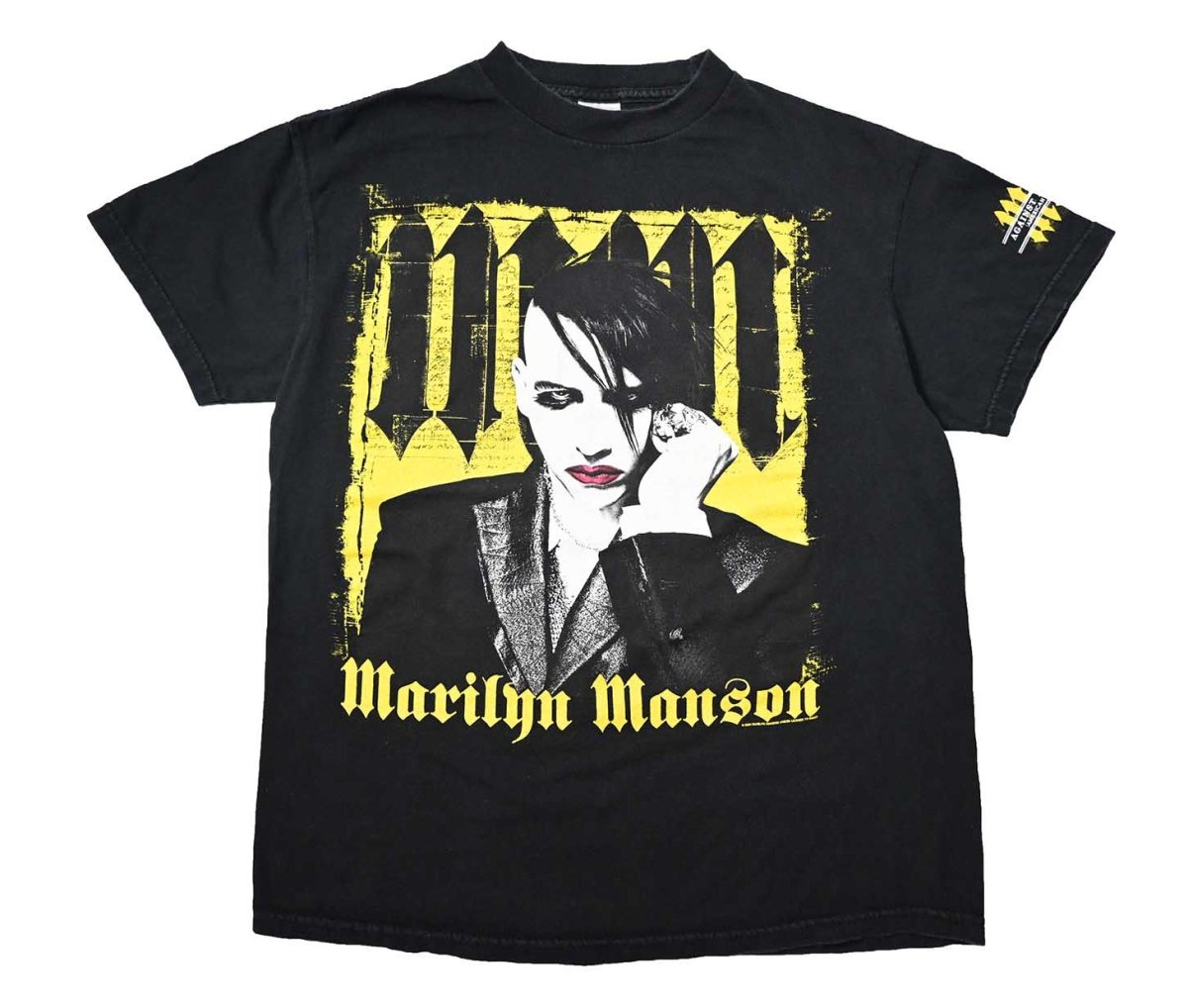 画像1: 00s Used Marilyn Manson Print Tee (1)