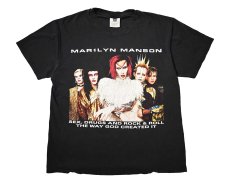 画像1: 90s Used Marilyn Manson Print Tee (1)