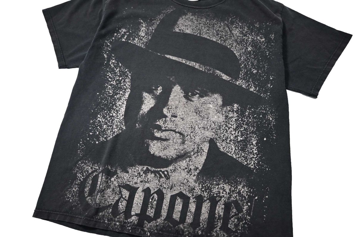 画像2: 00s Used Al Capone Print Tee (2)