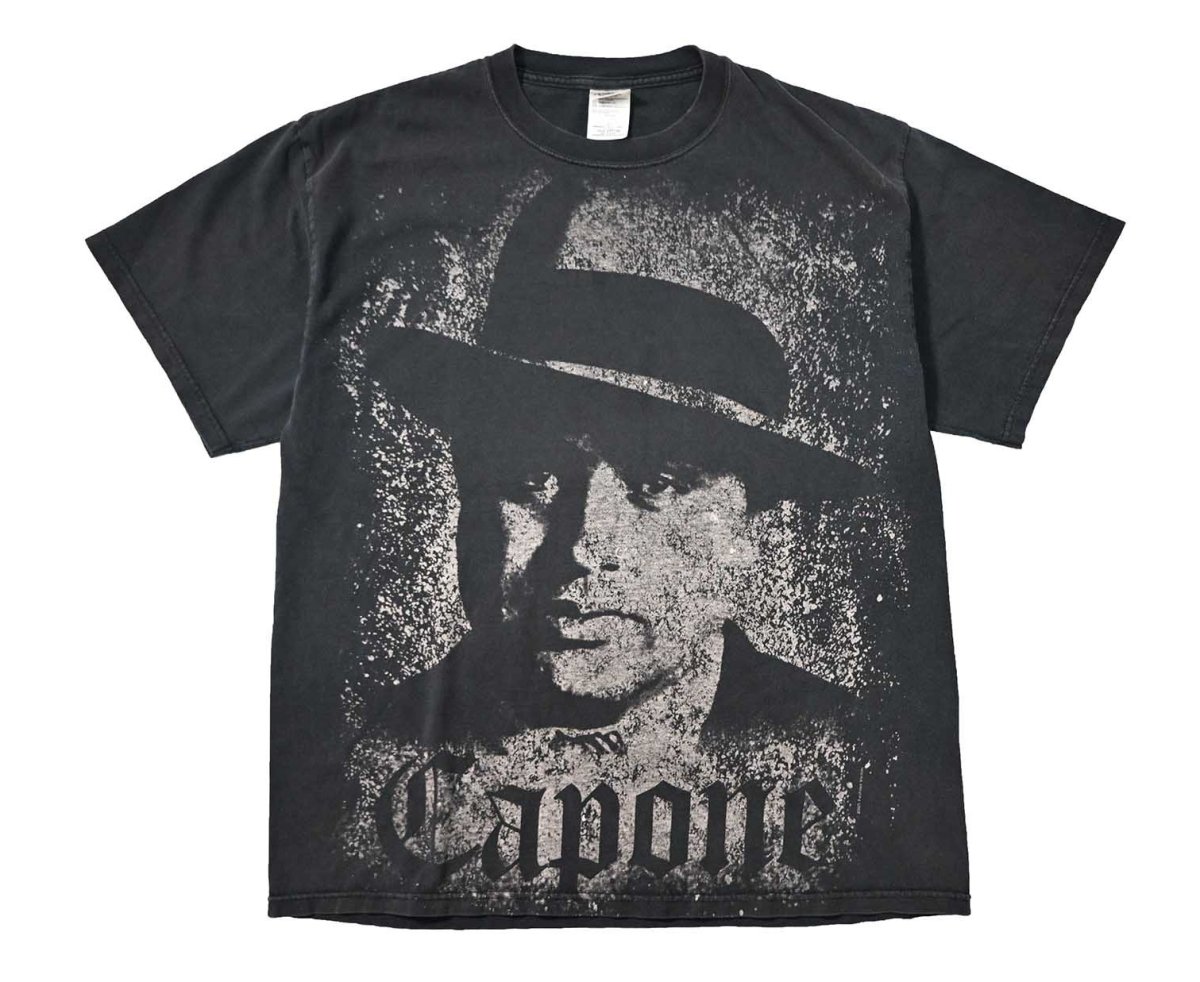 画像1: 00s Used Al Capone Print Tee (1)