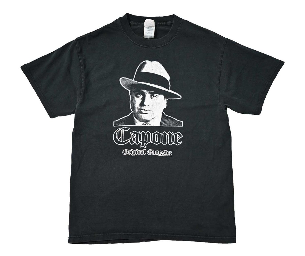 画像1: 00s Used Al Capone Print Tee (1)
