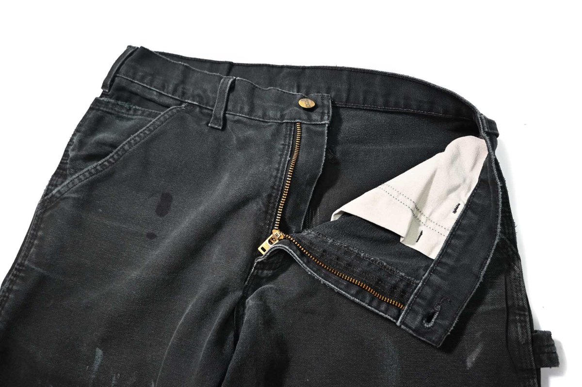 画像6: 10s Used Carhartt Duck Carpenter Pants Black カーハート (6)