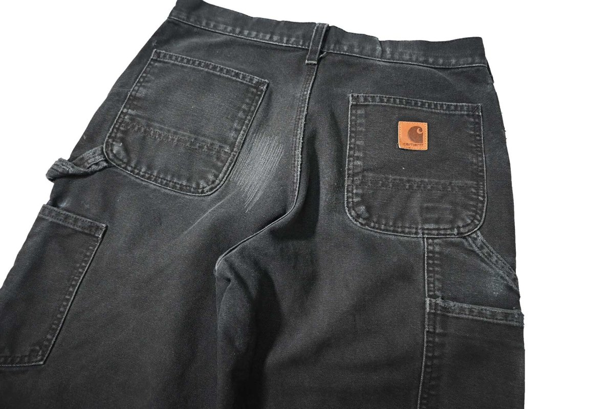 画像5: 10s Used Carhartt Duck Carpenter Pants Black カーハート (5)