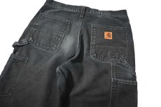 画像5: 10s Used Carhartt Duck Carpenter Pants Black カーハート (5)