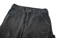 画像2: 10s Used Carhartt Duck Carpenter Pants Black カーハート (2)