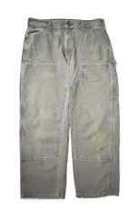 画像1: 12' Used Carhartt Duck Double Knee Carpenter Pants Moss カーハート (1)