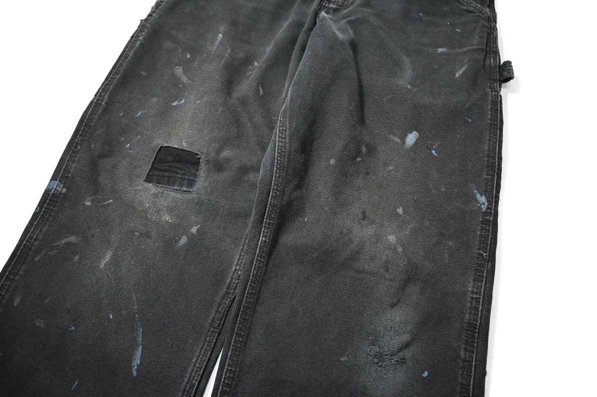 画像4: 10s Used Carhartt Duck Carpenter Pants Black カーハート (4)