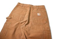 画像5: 16' Used Carhartt Duck Double Knee Carpenter Pants Brown made in USA カーハート (5)