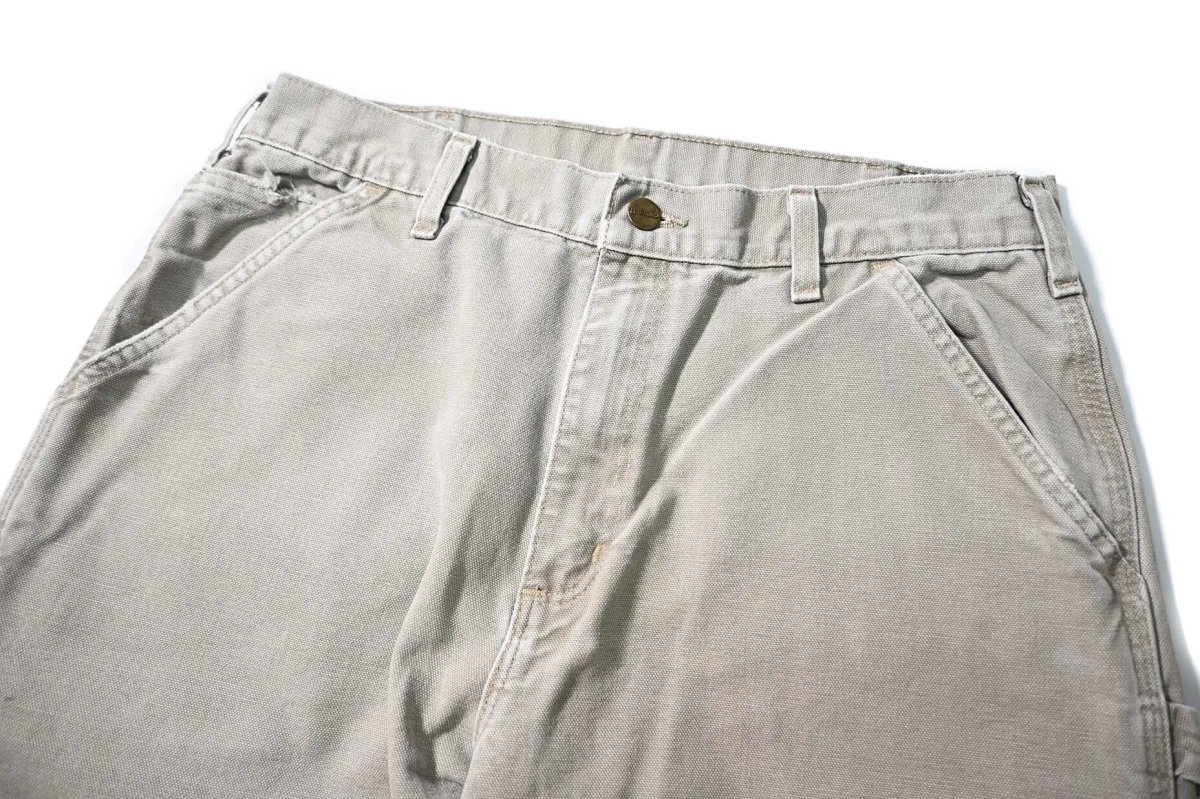 画像2: 17' Used Carhartt Duck Carpenter Pants Desert カーハート (2)