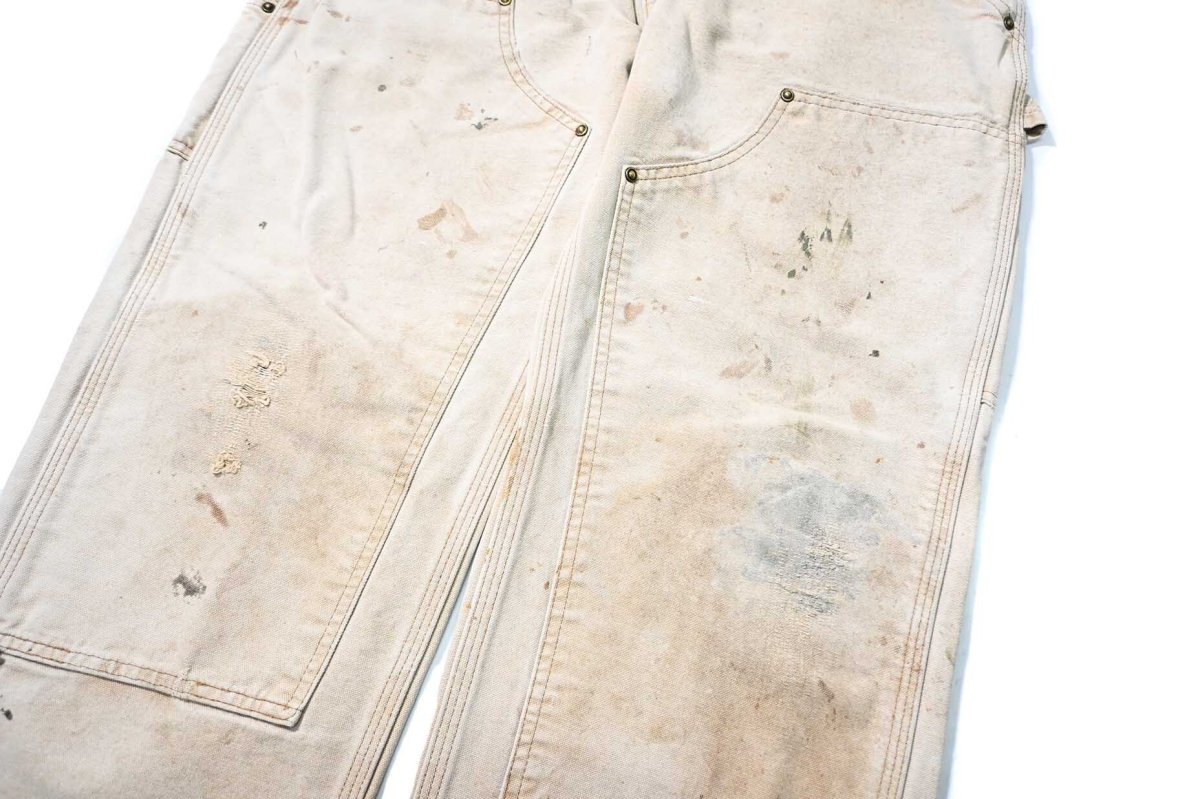 画像4: 16' Used Carhartt Duck Double Knee Carpenter Pants Brown カーハート (4)