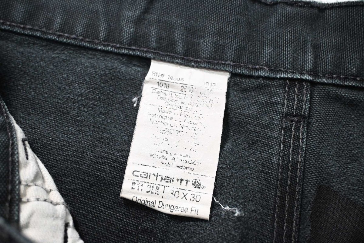 画像7: 10s Used Carhartt Duck Carpenter Pants Black カーハート (7)