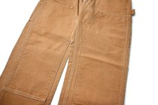 画像4: 16' Used Carhartt Duck Double Knee Carpenter Pants Brown made in USA カーハート (4)