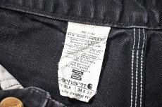 画像8: 19' Used Carhartt Duck Double Knee Carpenter Pants Black made in USA カーハート (8)