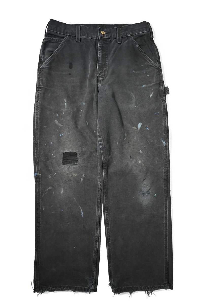 画像1: 10s Used Carhartt Duck Carpenter Pants Black カーハート (1)