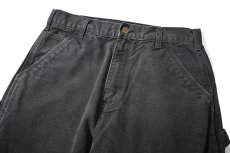 画像2: 20' Used Carhartt Duck Carpenter Pants Black カーハート (2)