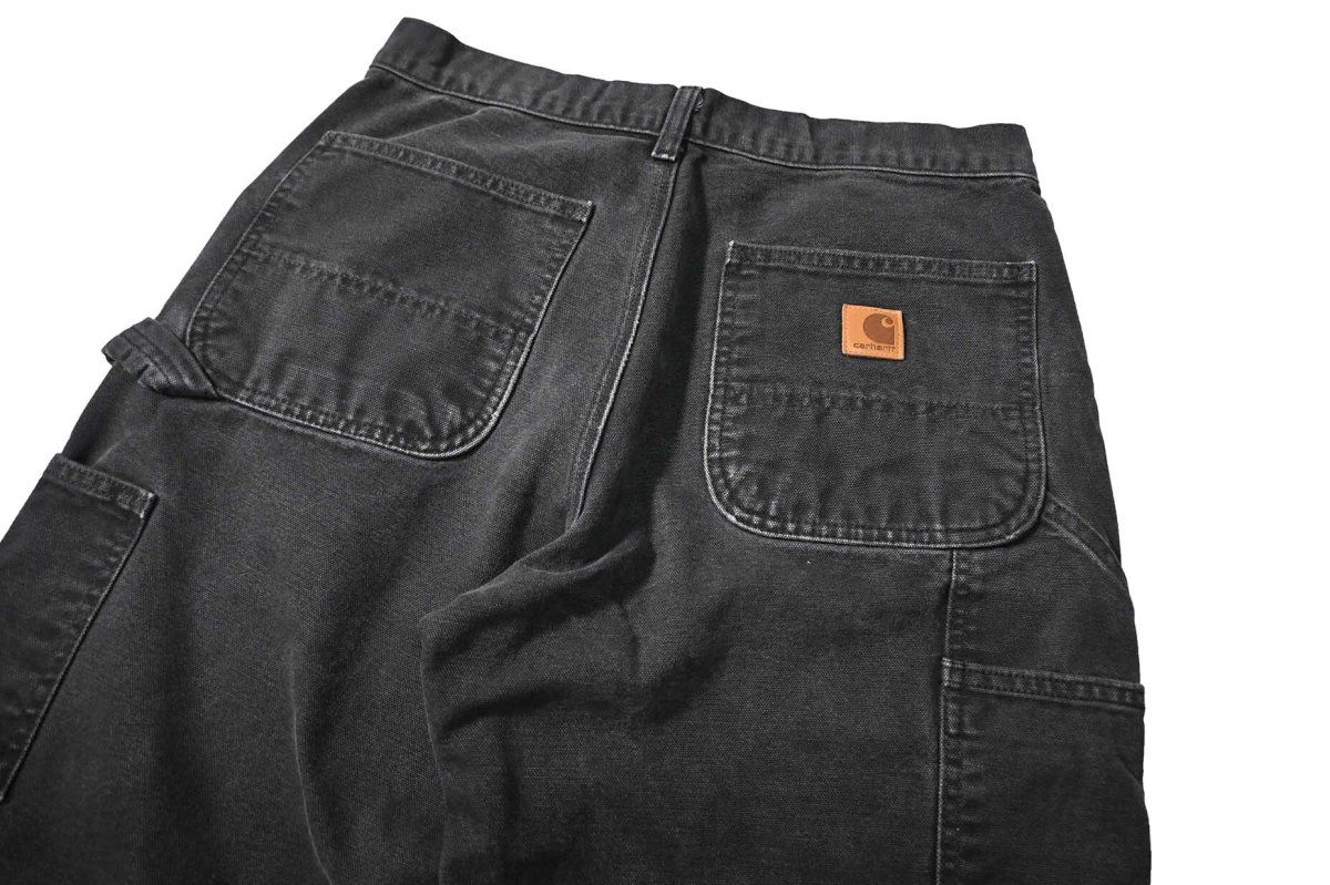 画像4: 20' Used Carhartt Duck Carpenter Pants Black カーハート (4)