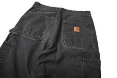 画像4: 20' Used Carhartt Duck Carpenter Pants Black カーハート (4)