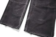 画像3: 19' Used Carhartt Duck Double Knee Carpenter Pants Black made in USA カーハート (3)