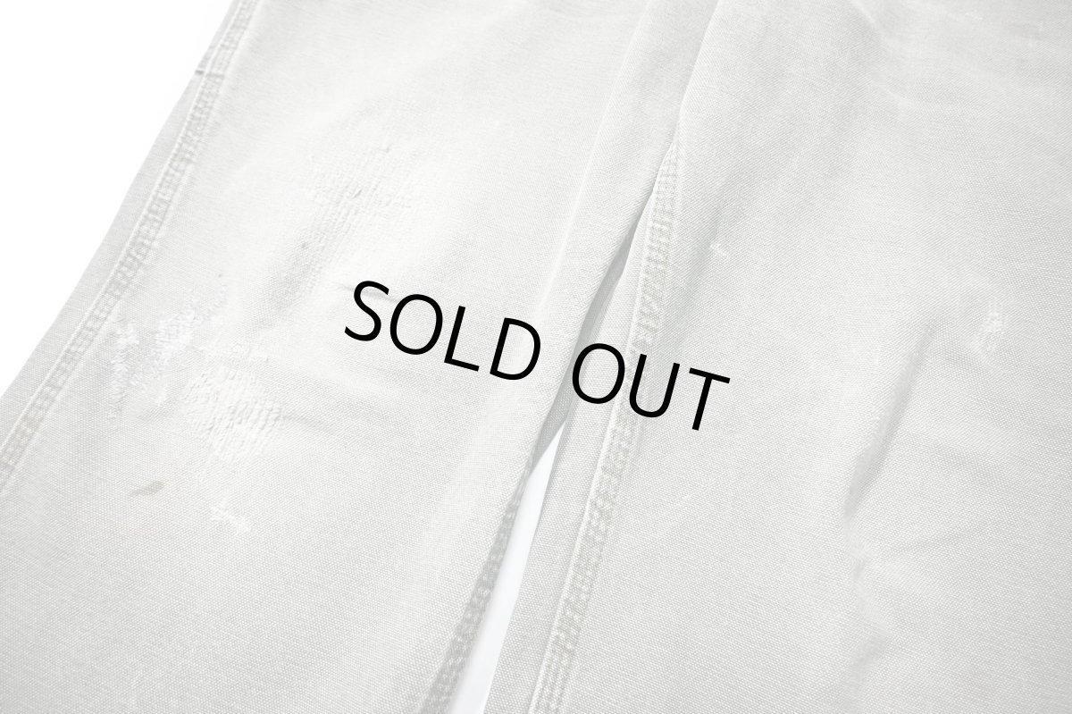 画像4: 19' Used Carhartt Duck Carpenter Pants Moss カーハート (4)