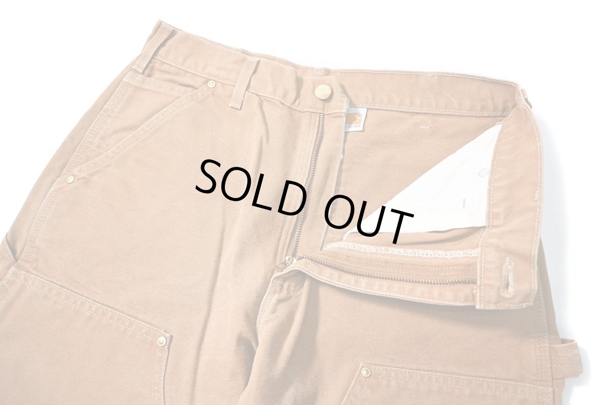 画像6: 16' Used Carhartt Duck Double Knee Carpenter Pants Brown made in USA カーハート (6)