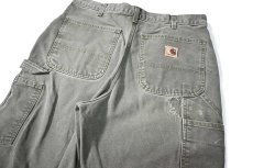 画像5: 05' Used Carhartt Duck Carpenter Pants Moss カーハート (5)