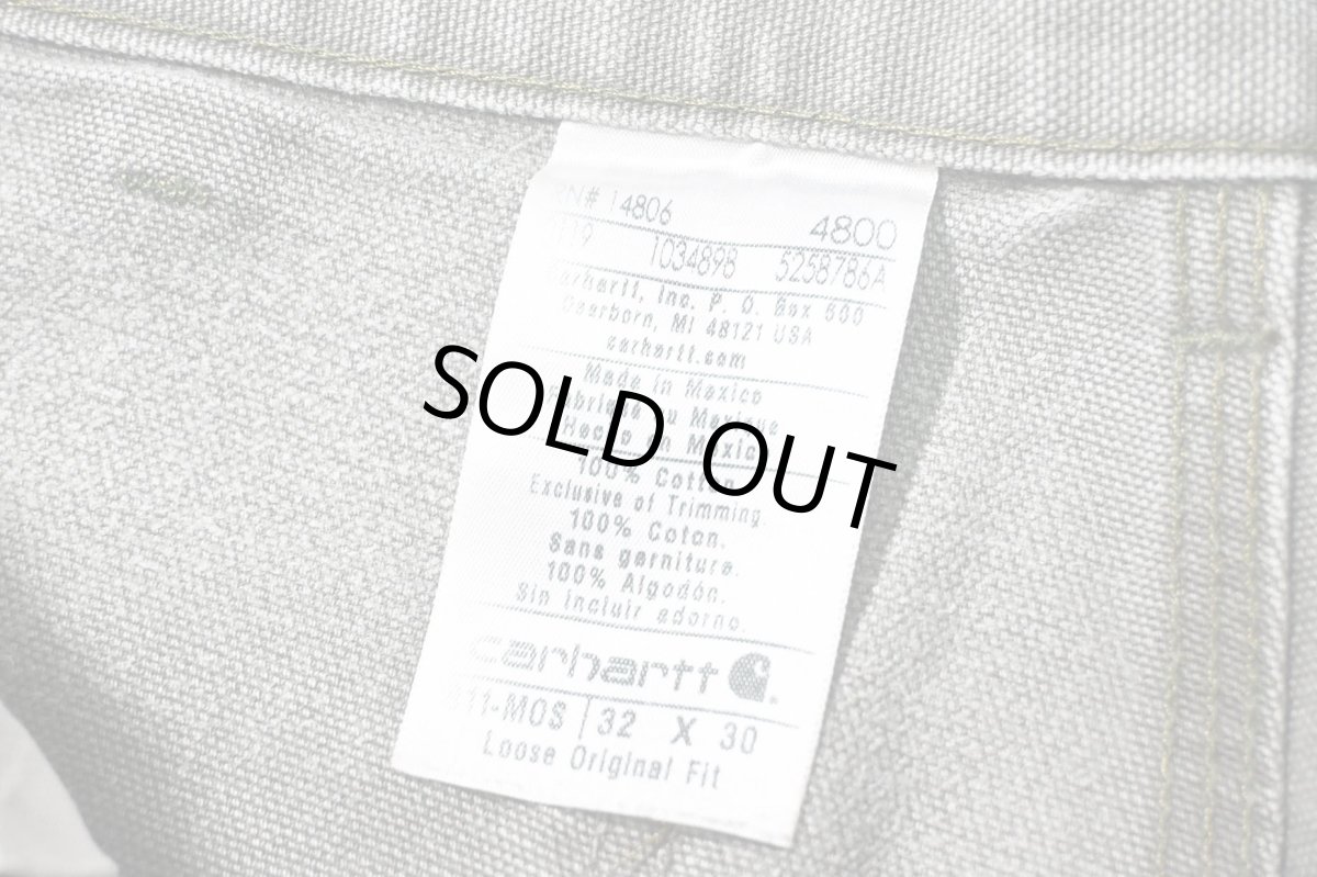 画像7: 19' Used Carhartt Duck Carpenter Pants Moss カーハート (7)