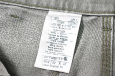 画像7: 19' Used Carhartt Duck Carpenter Pants Moss カーハート (7)