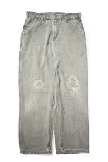 画像1: 05' Used Carhartt Duck Carpenter Pants Moss カーハート (1)
