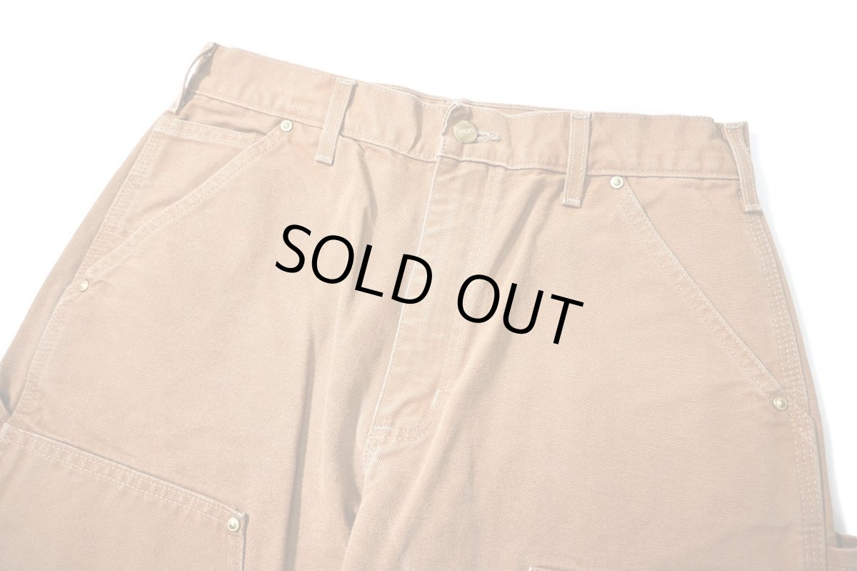 画像2: 16' Used Carhartt Duck Double Knee Carpenter Pants Brown made in USA カーハート (2)