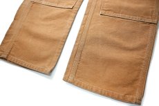 画像3: 16' Used Carhartt Duck Double Knee Carpenter Pants Brown made in USA カーハート (3)