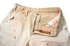 画像7: 16' Used Carhartt Duck Double Knee Carpenter Pants Brown カーハート (7)